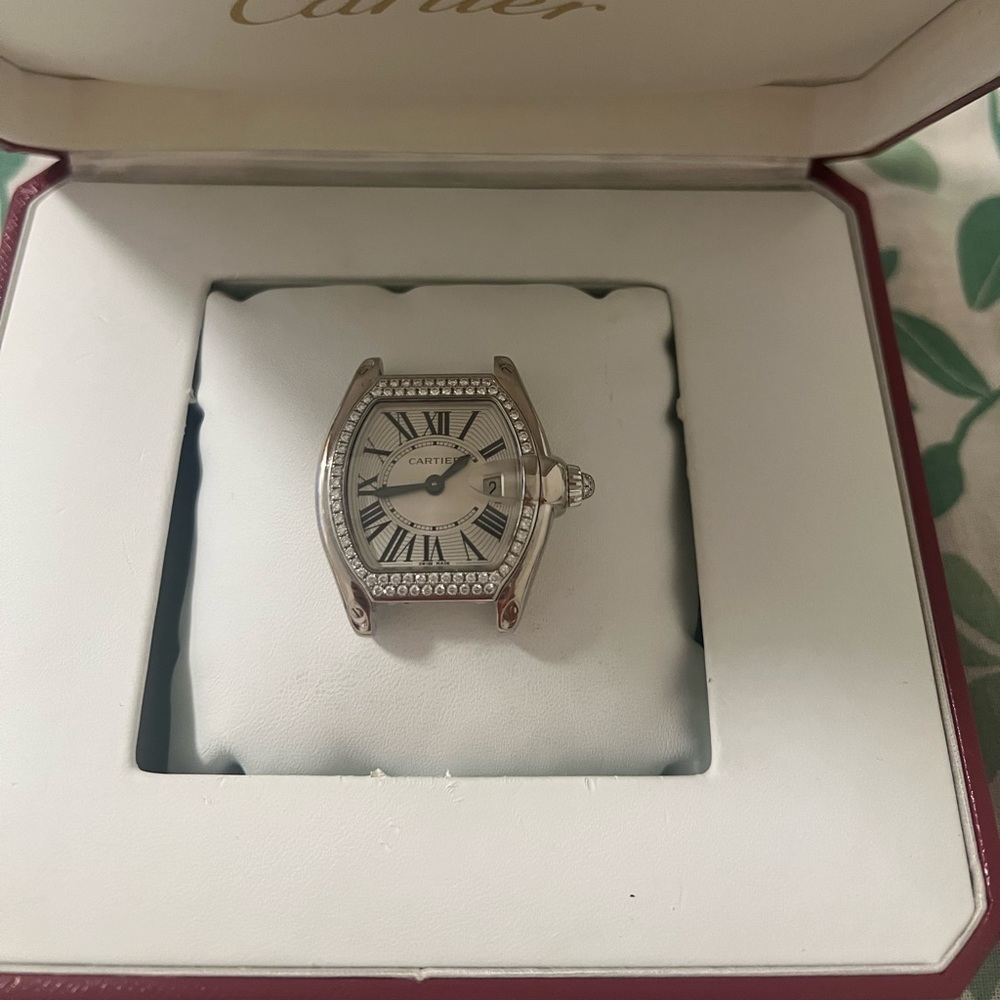 Cartier roadster 18k white gold original diamond